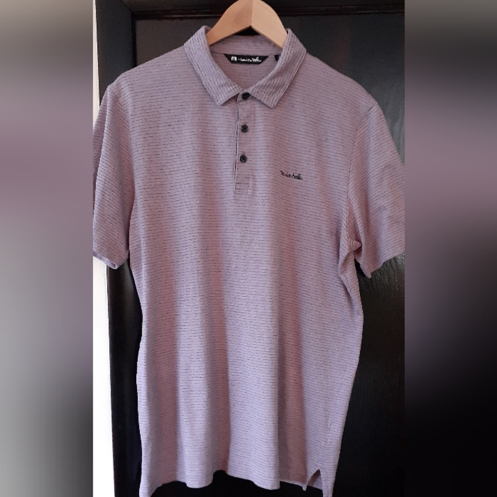 Travis Mathew Purple Pima Cotton Mens Shirt